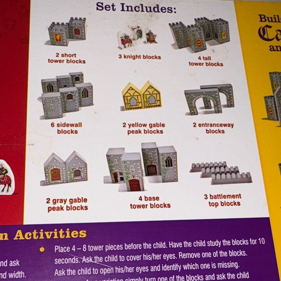 Melissa & Doug Castle Blocks Set - Gray and Green - Picture 5 of 8